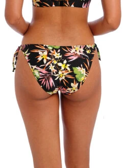 Freya Savana Sunset Tie Side Bikini Brief -Elomi Underwear Shop FreyaSavannaSunsetTieSideBikiniBriefAS204175BlackMultiFloralBack
