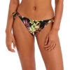 Freya Savana Sunset Tie Side Bikini Brief -Elomi Underwear Shop FreyaSavannaSunsetTieSideBikiniBriefAS204175BlackMultiFloralFront