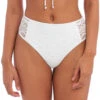Freya Sundance Hi-Waist Bottom -Elomi Underwear Shop FreyaSundanceHighWaistBikiniBriefWhiteAS4001Front