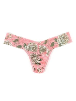 Hanky Panky Low Rise Thong -Elomi Underwear Shop HankyPankyLowRiseThongPinkMultiMarianne6J1584