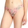 Hanky Panky Low Rise Thong 1 Hanky Panky Low Rise Thong -Elomi Underwear Shop HankyPankyLowRiseThongPinkMultiMarianne6J1584Front