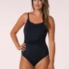 Jantzen Essentials Mio Mia One Piece Swimsuit -Elomi Underwear Shop JZ22011MJanztenMioMiaOnePieceSwimsuitBlackFront