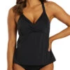 Jantzen Essentials Stella Tankini -Elomi Underwear Shop JantzenStellaTankiniBlackJZ23156TFront