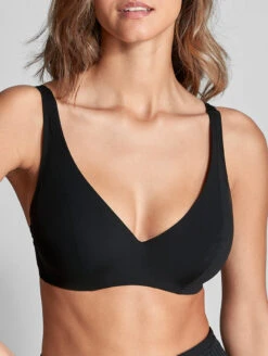 Empreinte Iconic High Apex Bikini Top -Elomi Underwear Shop LVS2331EmpreinteIconicHighApexBikiniTopNoirFront