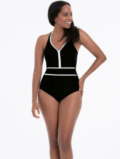 Anita Pure Graphics Cura One Piece Swimsuit 9 Anita Pure Graphics Cura One Piece Swimsuit -Elomi Underwear Shop M3.7235AnitaPureGraphicsOnePieceBlackFront