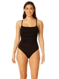 Anne Cole Shirred Maillot One Piece Swimsuit