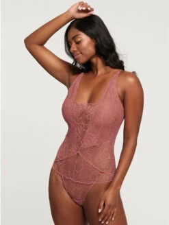 Montelle Arizona Bodysuit -Elomi Underwear Shop MontelleArizonaHighLegBodysuitSienna9526Side