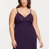 Montelle Bust Support Chemise -Elomi Underwear Shop MontelleBustSupportChemisePurpleVelvet9394FrontPlus