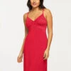 Montelle Modal Bust Support Midi Chemise 2 Montelle Modal Bust Support Midi Chemise -Elomi Underwear Shop MontelleModalBustSupportMidiChemiseSunkissedRed9398Front