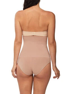 Nancy Ganz Bamboo Essentials High Waist Brief -Elomi Underwear Shop NancyGanzBambooEssentialsHighWaistBriefMahoganyBW6234Back