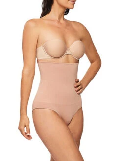 Elomi Underwear Shop -Elomi Underwear Shop NancyGanzBambooEssentialsHighWaistBriefMahoganyBW6234Side