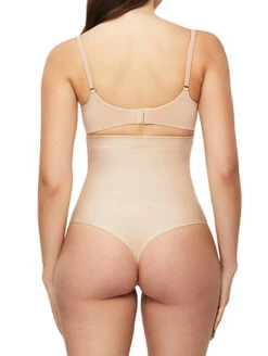 Nancy Ganz X-Factor High Waist Thong -Elomi Underwear Shop NancyGanzXFactorHighWaistThongWarmTaupeBW6253Back