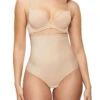 Nancy Ganz X-Factor High Waist Thong -Elomi Underwear Shop NancyGanzXFactorHighWaistThongWarmTaupeBW6253Front