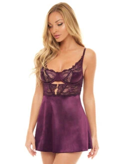 Oh La La Cheri Donna Chemise -Elomi Underwear Shop OhLaLaCheriDonnaChemisePotentPurple74 11905 X Front