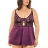 Oh La La Cheri Donna Chemise 1 Oh La La Cheri Donna Chemise -Elomi Underwear Shop OhLaLaCheriDonnaChemisePotentPurple74 11905 X FrontPlus