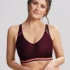 Panache Kira Active Crop Bikini Top -Elomi Underwear Shop PanacheSwimKiraActiveCropBikiniTopMulberrySW1382Front