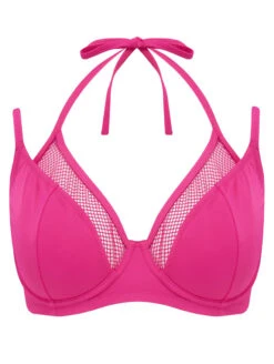 Pour Moi Glamazon Double Strap Bikini Top 8 Pour Moi Glamazon Double Strap Bikini Top -Elomi Underwear Shop PourMoiGlamazonBikiniTop30015HotPinkCutOutFront