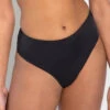 Pour Moi Space High Leg Bottom -Elomi Underwear Shop PourMoiSpaceHighLegBottom36026BlackFront