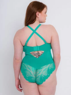 Scantilly By Curvy Kate Indulgence Bodysuit -Elomi Underwear Shop ST010704IndulgenceBodysuitJadeBackEdited