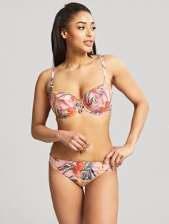 Panache Paradise Classic Bikini Brief -Elomi Underwear Shop SW1639ParadiseCLassicBikiniBriefPinkTropicalFrontEdited2