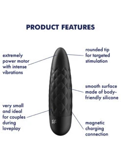 Satisfyer Ultra Power Bullet 5 -Elomi Underwear Shop Satisfyer Ultra Power Bullet 5 black features