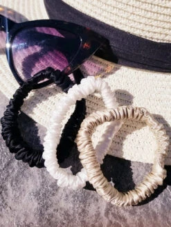 Sylke The Label Mulberry Silk Skinnies 3 Pack -Elomi Underwear Shop SylketheLabelSkinniesScrunchiesASSORTEDProductatTheBeach