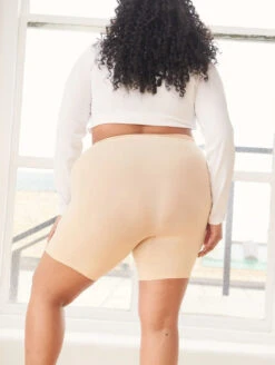 Thigh Society Regular Rise 7" Cooling Short -Elomi Underwear Shop ThighSocietyCoolingShorts7InchBeigeTHCO RBack