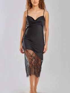 ICollection Abigail Chemise -Elomi Underwear Shop iCollectionAbigailXChemiseBlack78260 X FrontAlt