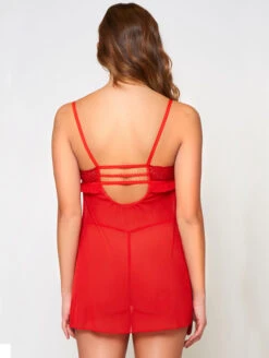 ICollection Daisy Babydoll -Elomi Underwear Shop iCollectionDaisyBabydollRed8101 X Back