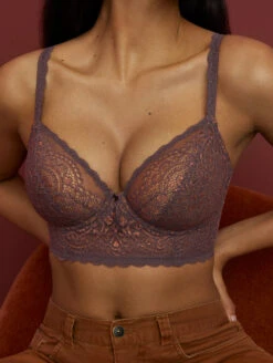 PrimaDonna Twist I Do Longline Bra -Elomi Underwear Shop 01016067PlungeLonglineBraToffeeFrontLifestyle2