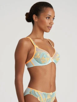 Marie Jo Georgia Deep Plunge Bra -Elomi Underwear Shop 0102600MarieJoGeorgiaDeepPlungeBraClearwaterSideEdit
