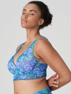 PrimaDonna Twist Morro Bay Longline Plunge Bra -Elomi Underwear Shop 0142264PrimaMorroBayHalfPaddedPlungeBraMermaidBlueSide
