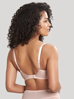 Panache Imogen Lace Balconnet Bra -Elomi Underwear Shop 10161LaceBalconnetCameoRoseBack