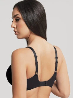 Cleo Faith Plunge Bra -Elomi Underwear Shop 10666FaithPlungeBraBlackBack