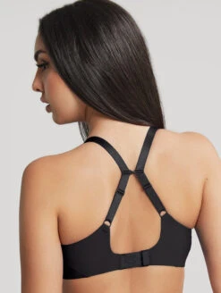 Cleo Faith Plunge Bra -Elomi Underwear Shop 10666FaithPlungeBraBlackBackJHook