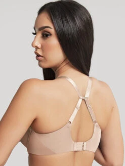 Cleo Faith Plunge Bra -Elomi Underwear Shop 10666FaithPlungeBraLatteBackJHook