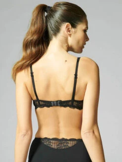 Simone Perele Reve Half Cup Bra -Elomi Underwear Shop 12Z330HalfCupBraBlackBackEdit