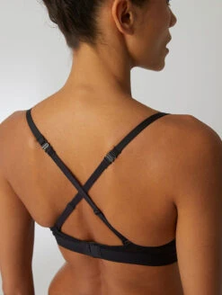 Simone Perele Non Wire Bralette -Elomi Underwear Shop 13V253SimonePereleNonWireBraletteBlackBackCrossedStraps
