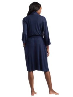 Softies Dream Jersey Robe 7 Softies Dream Jersey Robe -Elomi Underwear Shop 2914 40 Navydreamrobeedit