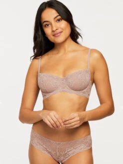 Montelle Flirt Lace Demi Cup Bra 7 Montelle Flirt Lace Demi Cup Bra -Elomi Underwear Shop 9312FlirtDemiBra9001BrazilianMoonshellFront cacdffe9 5590 4c58 ba5f cfd60df47109