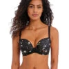 Freya Daydreaming Plunge Bra 1 Freya Daydreaming Plunge Bra -Elomi Underwear Shop AA400831FreyaDaydreamingMouldedPlungeT ShirtBraCelestialFrontEdit