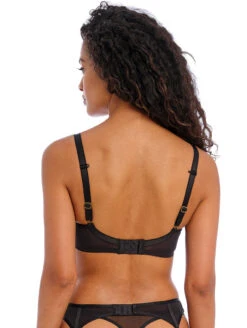Freya Show Off Moulded Plunge Bra -Elomi Underwear Shop AA401631PlungeBraBlackBack