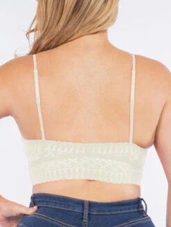 Annie Longline Bralette -Elomi Underwear Shop AnemoneAnnieLonglineBraletteOffWhiteFT0720Back