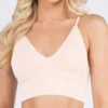 Lilly Longline Ribbed Bralette -Elomi Underwear Shop AnemoneLillyRibbedLonglineBraletteWhiteXHC008Front