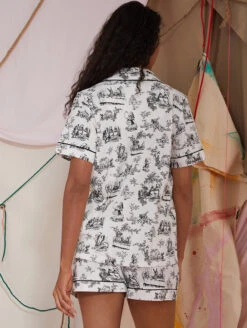 Bed Head Shorty Pj Set -Elomi Underwear Shop BH2423846BedHeadShortyPjSetAliceinWonderlandBackEdit