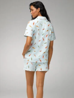 Bed Head Classic Short Sleeve And Shorty PJ Set -Elomi Underwear Shop BedHeadClassicSSandShortyPJSetRetroSurfBH2427107Back