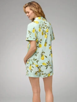 Bed Head Classic Short Sleeve PJ Set -Elomi Underwear Shop BedHeadClassicShortSleevePJSetPearTreeBH2427101Back