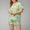 Bed Head Classic Short Sleeve PJ Set -Elomi Underwear Shop BedHeadClassicShortSleevePJSetPearTreeBH2427101FrontPlus