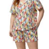 Bed Head Short Sleeve And Shorty PJ Set -Elomi Underwear Shop BedHeadShortSleeveandShortyPJSetKeysPleaseBH2427113FrontPlus