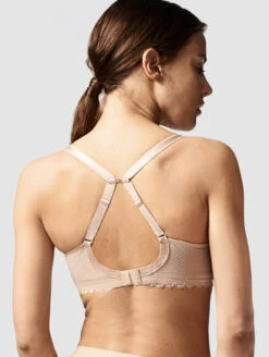 Chantelle Parisian Allure Plunge T-Shirt Bra -Elomi Underwear Shop C2232AllurePlungeBraLatteBack